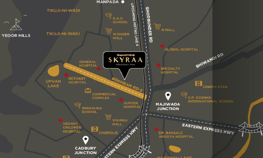 Shapoorji Pallonji Skyraa Location Map Image