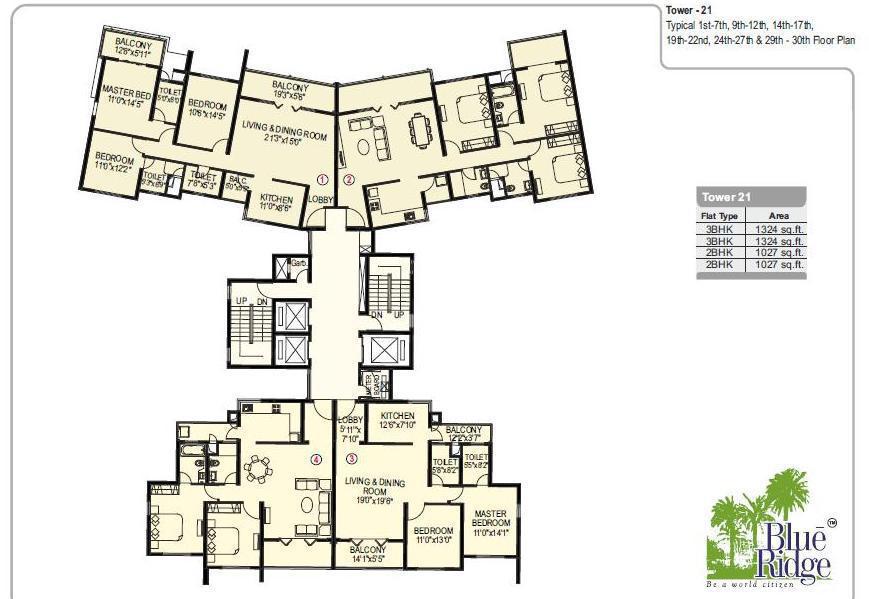 Paranjape Blue Ridge  Floor Plan  Paranjape Blue Ridge  Floor Plan
