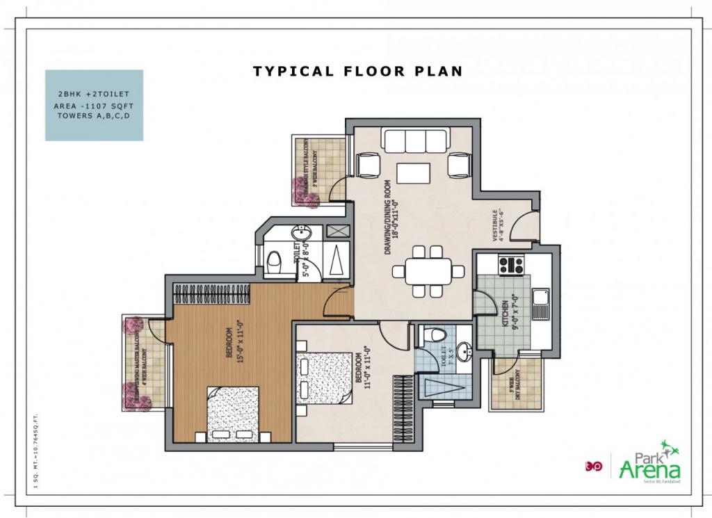 BPTP Park Arena  Floor Plan 