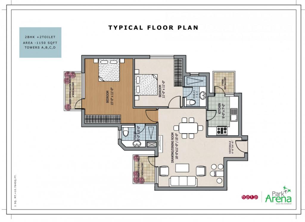 BPTP Park Arena  Floor Plan 