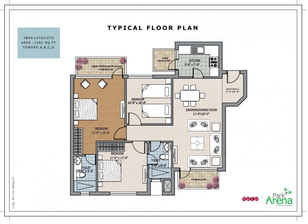 BPTP Park Arena  Floor Plan 