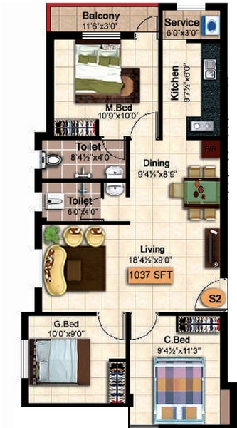  Krishu Phase Ii  Floor Plan 