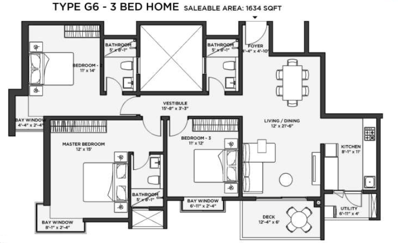 Bhartiya City Nikoo Homes Phase 2  Floor Plan 