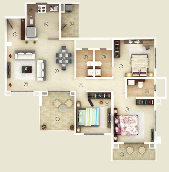 Kolte Patil 24k Sereno  Floor Plan 
