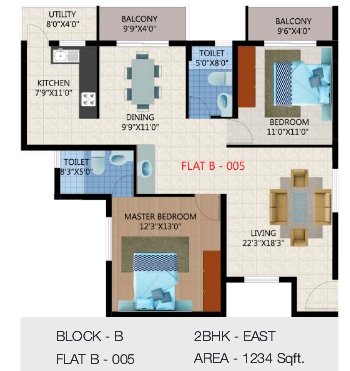 Unique Eastern Breeze  Floor Plan 