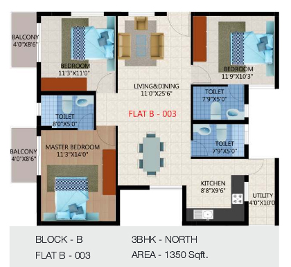 Unique Eastern Breeze  Floor Plan 