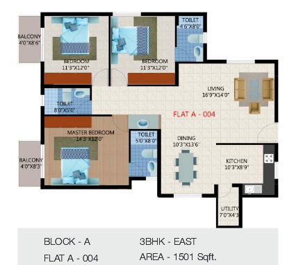 Unique Eastern Breeze  Floor Plan 