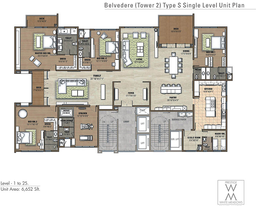 Prestige White Meadows  Floor Plan 