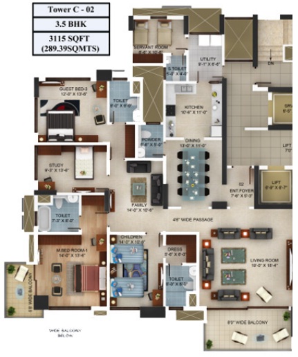 Mantri Blossom  Floor Plan 
