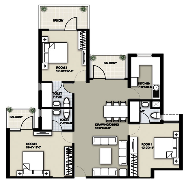 Raheja Sampada  Floor Plan  Raheja Sampada  Floor Plan