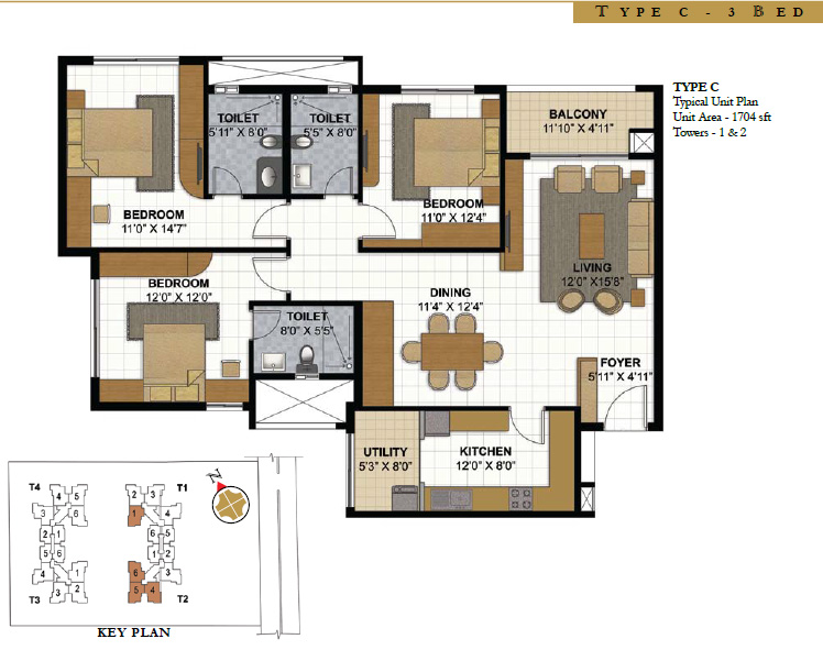 Prestige Park View  Floor Plan 