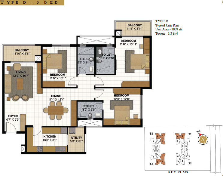 Prestige Park View  Floor Plan 