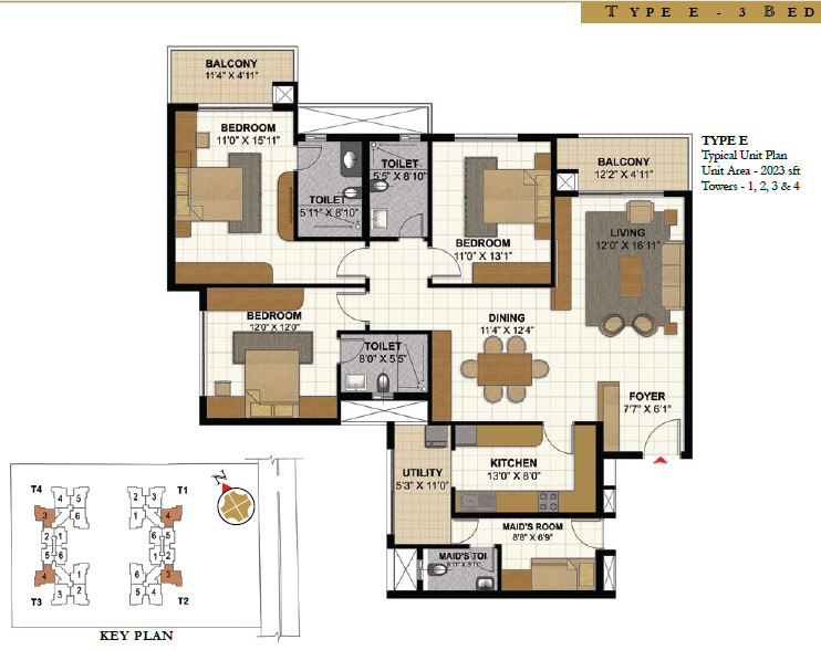 Prestige Park View  Floor Plan 