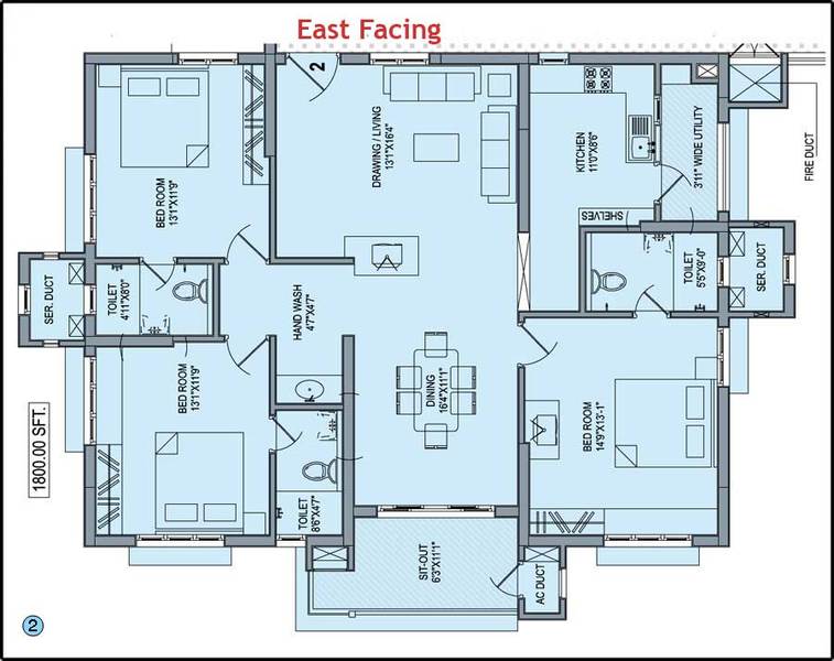  Aparna Sarovar  Floor Plan 