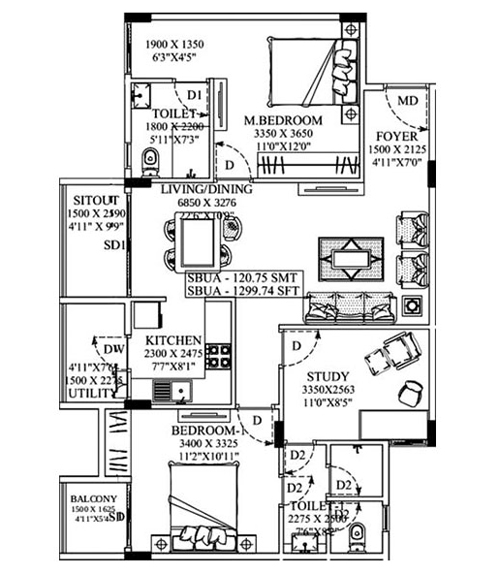  La Vida  Floor Plan 