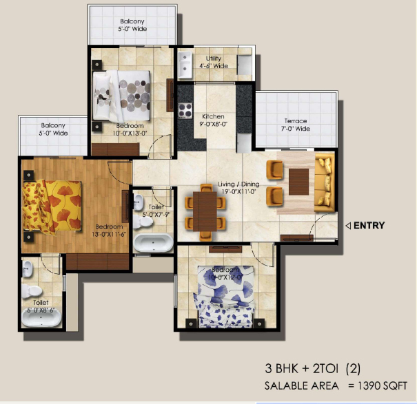  Residency  Floor Plan 