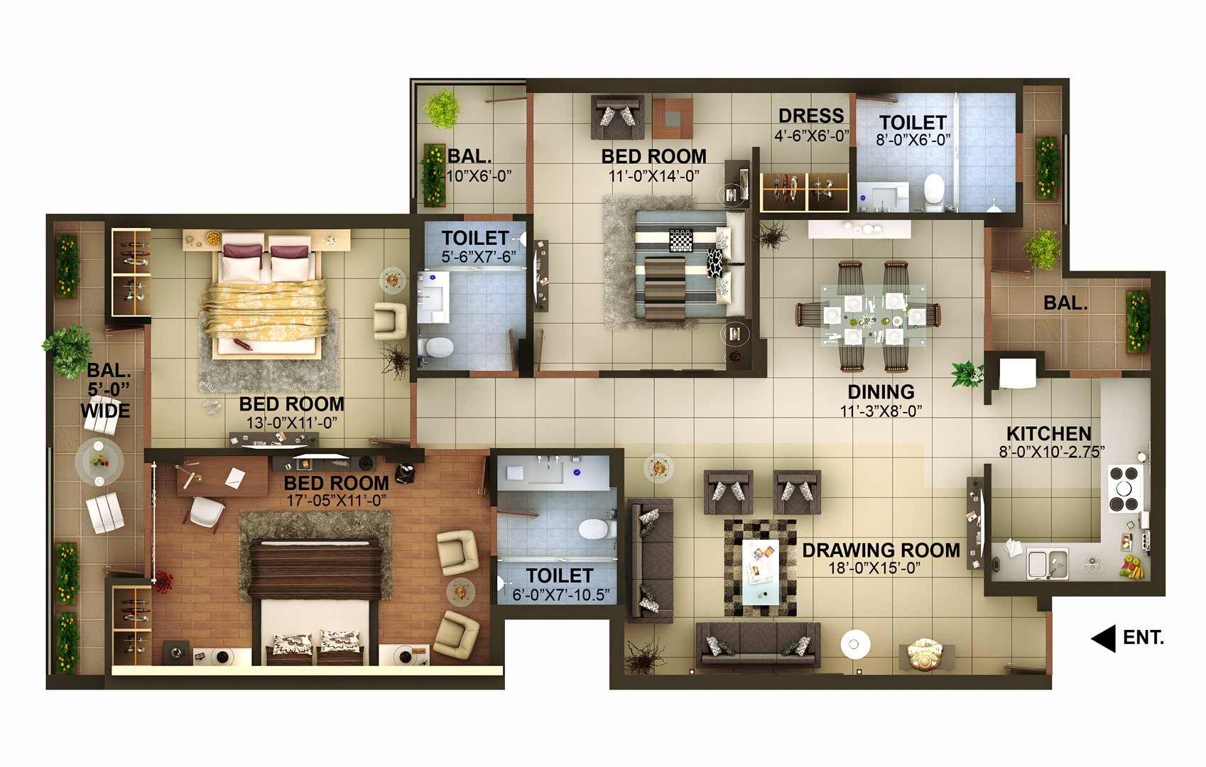  Residency  Floor Plan 