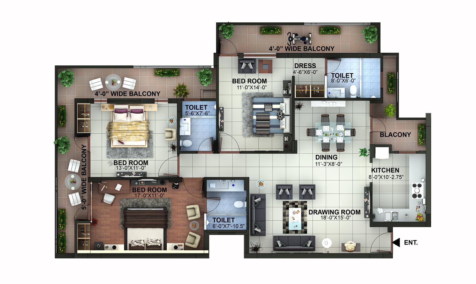  Residency  Floor Plan 