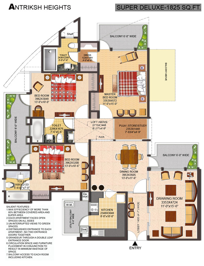 Antriksh Heights  Floor Plan  Antriksh Heights  Floor Plan