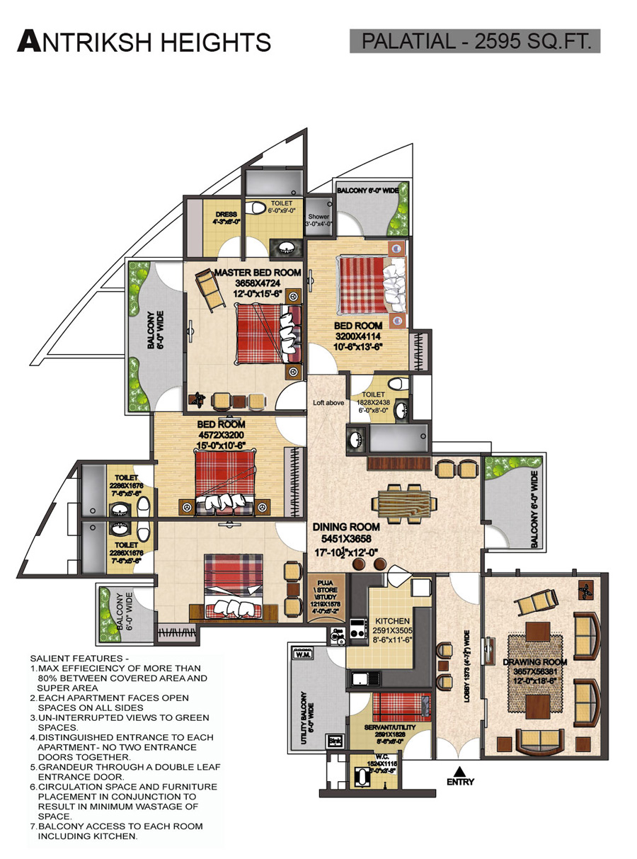 Antriksh Heights  Floor Plan  Antriksh Heights  Floor Plan