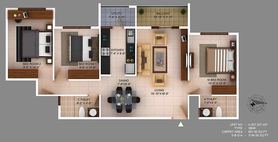 Concorde Wind Rush  Floor Plan 