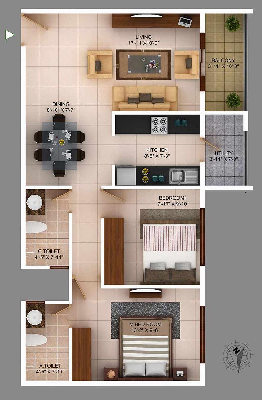 Concorde Wind Rush  Floor Plan 