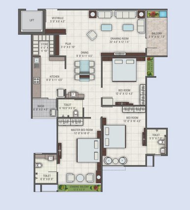  Riverside  Floor Plan 