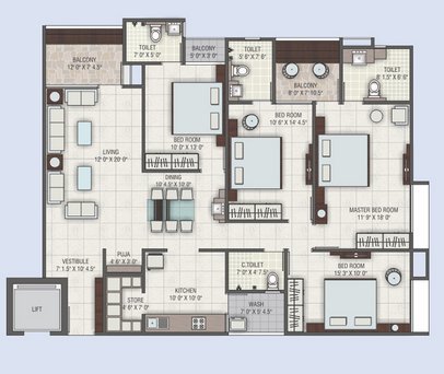  Riverside  Floor Plan 
