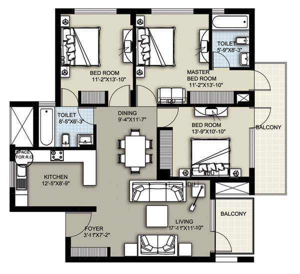 Raheja Atharva  Floor Plan  Raheja Atharva  Floor Plan