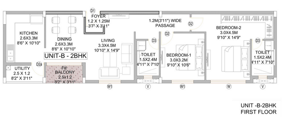  United Towers  Floor Plan 