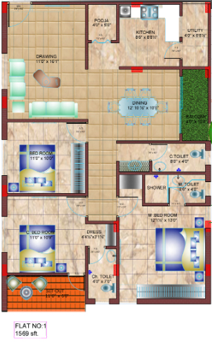 HSR KBR Enclave  Floor Plan 
