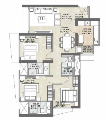 Kalpataru Brilliance  Floor Plan  Kalpataru Brilliance  Floor Plan