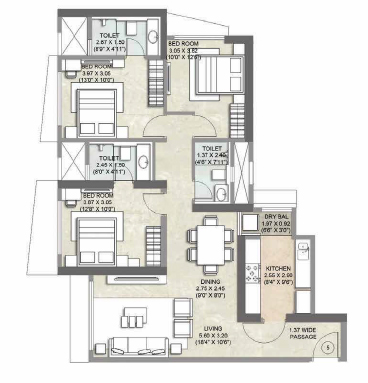 Kalpataru Brilliance  Floor Plan  Kalpataru Brilliance  Floor Plan