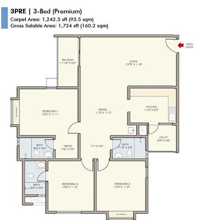  Republic Of Whitefield  Floor Plan 