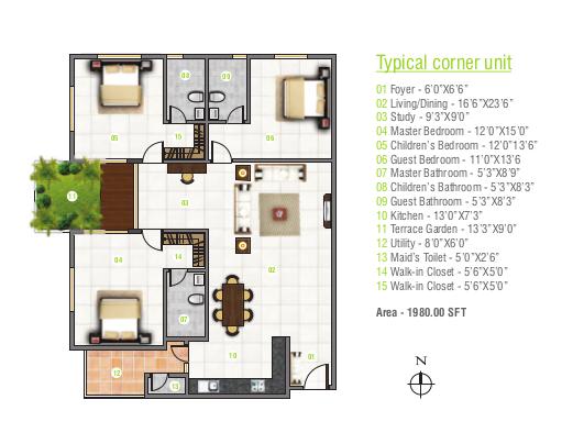 Inner Spaces Leafy Blocks  Floor Plan 