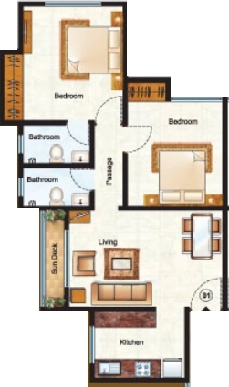 Raunak Unnathi Woods Phase 6  Floor Plan 