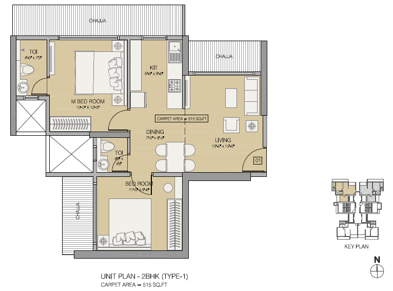 Ruparel Sky Greens  Floor Plan 