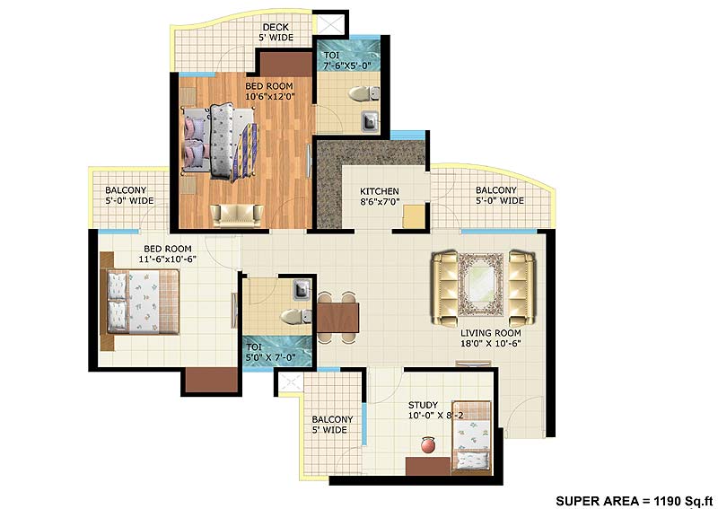 Antriksh Golf View II  Floor Plan 