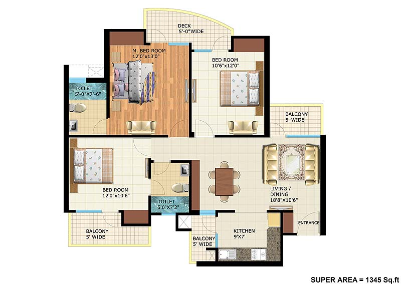 Antriksh Golf View II  Floor Plan 