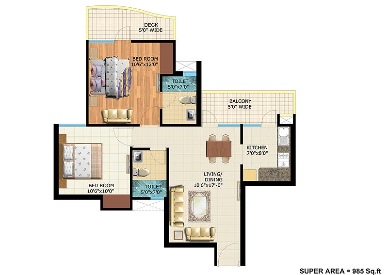 Antriksh Golf View II  Floor Plan 