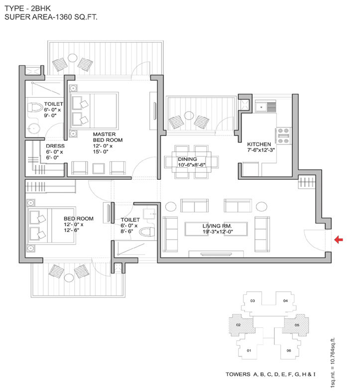 Bestech Park View Ananda  Floor Plan 