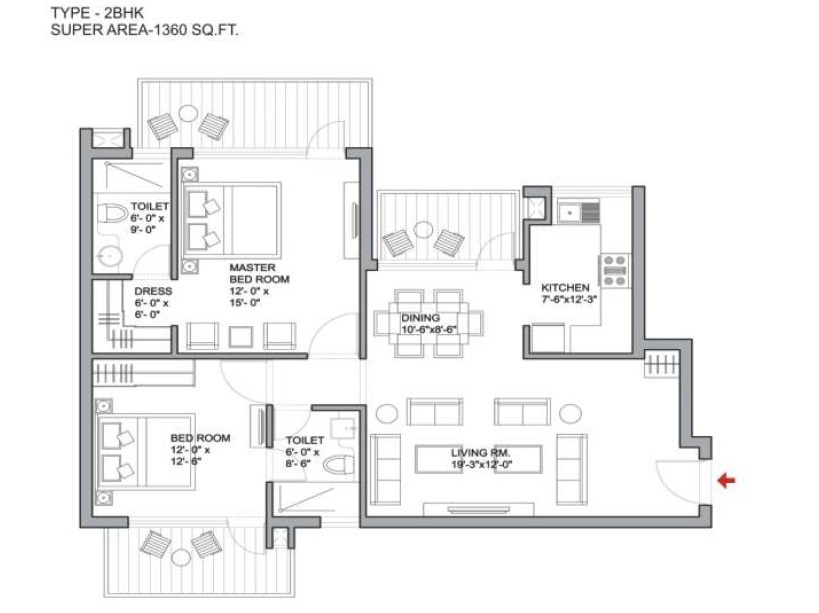 Bestech Park View Ananda  Floor Plan 