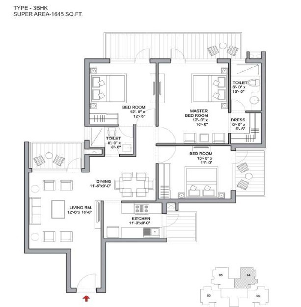 Bestech Park View Ananda  Floor Plan 