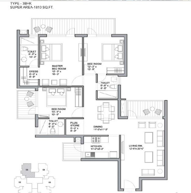 Bestech Park View Ananda  Floor Plan 