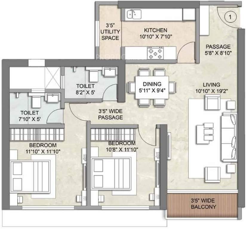 Kalpataru Allura  Floor Plan 