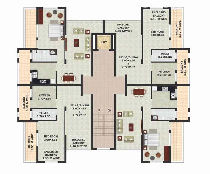 Maple Leaf Residency  Floor Plan 