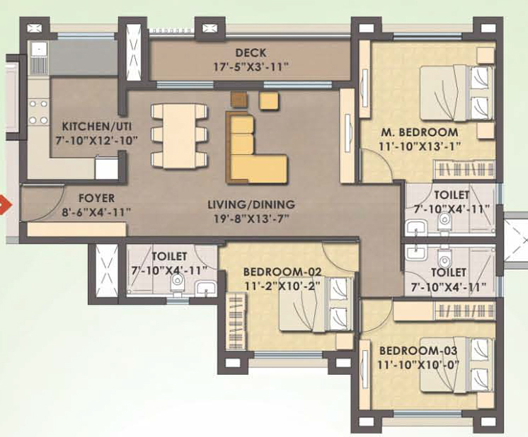 MJR Clique Hercules  Floor Plan 