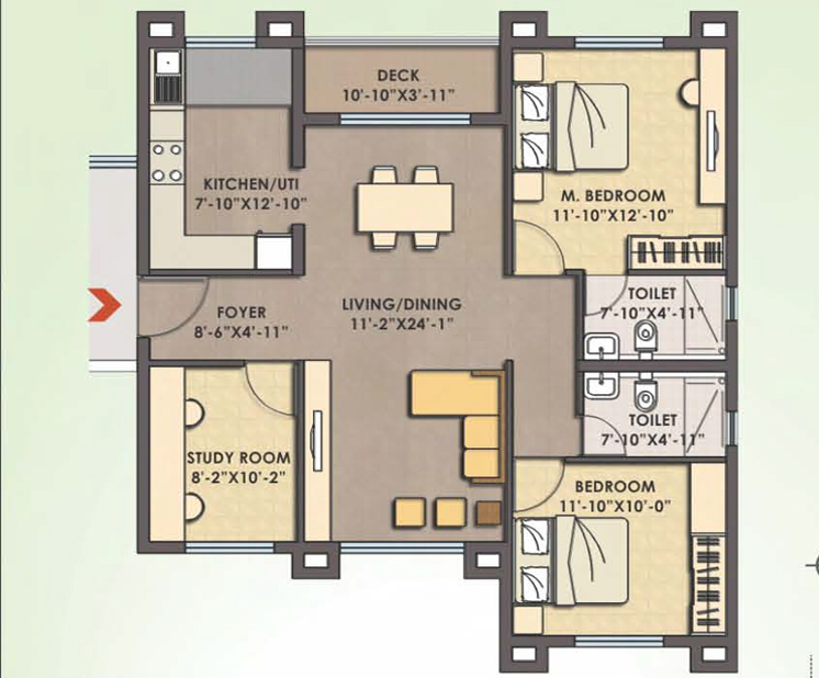 MJR Clique Hercules  Floor Plan 