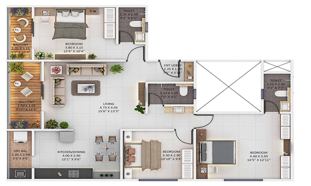 New Launch in Ravet  Floor Plan 