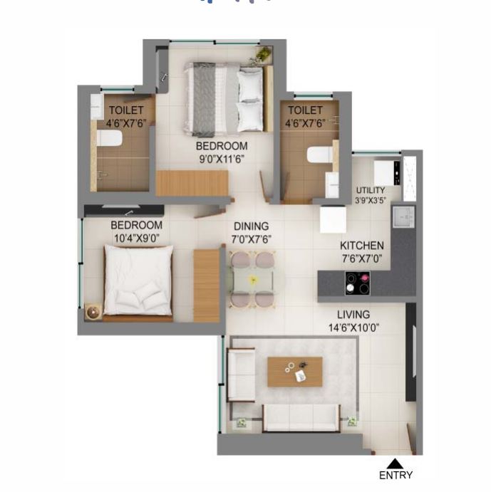 Shapoorji Pallonji Mumbai Dreams  Floor Plan 